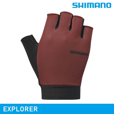 SHIMANO EXPLORER 手套 / 紅色 (自行車手套 露指手套)