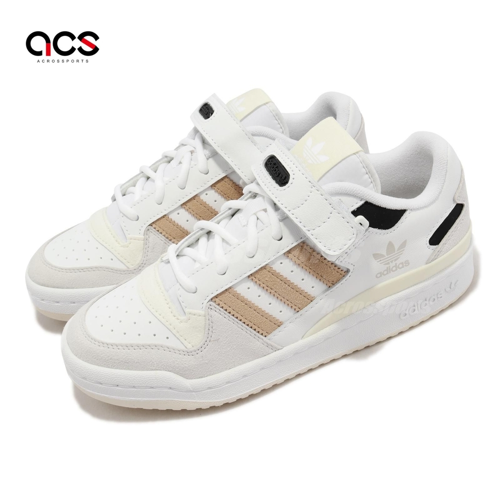 adidas 休閒鞋 Forum Low W 女鞋 白 奶茶 復古 魔鬼氈 三葉草 愛迪達 GW7107