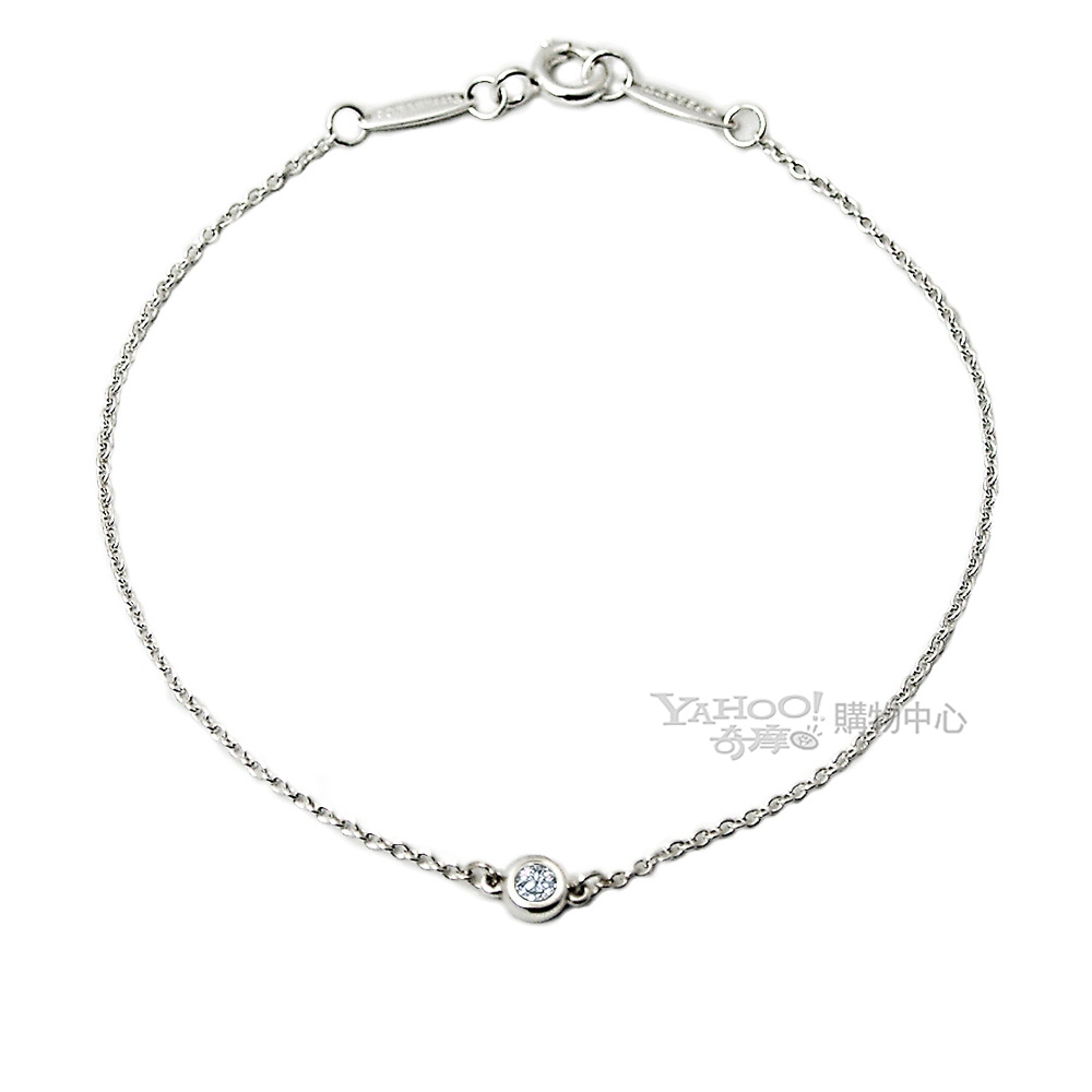 Tiffany&Co. 0.05克拉圓形鑽石純銀手鍊