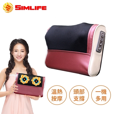 SimLife-NO.1高科技16顆按摩頭美夢成真按摩枕(按摩/按摩椅/按摩枕)-嬌豔紅