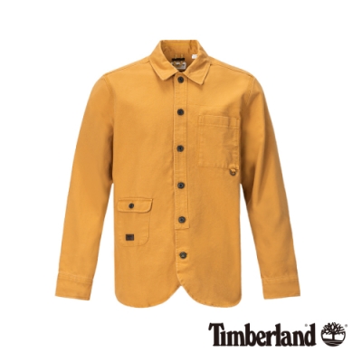 Timberland 男款小麥黃長袖襯衫|A1ZZ6