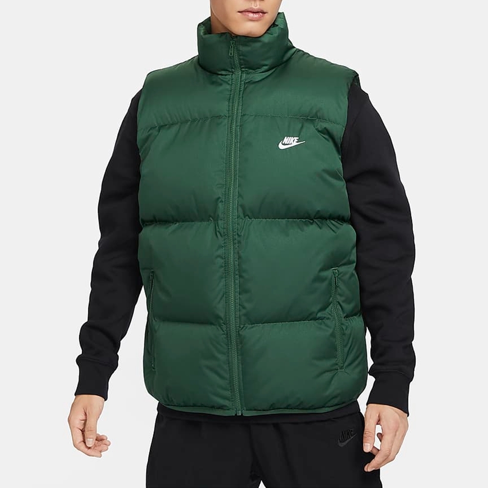 NIKE AS M NK CLUB PUFFER VEST 男背心-綠-FB7374323