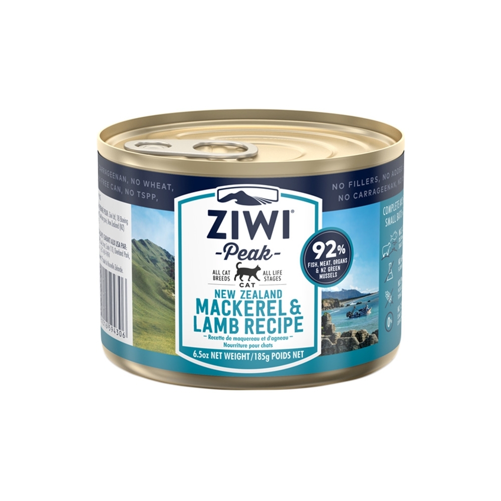 ZiwiPeak 巔峰 92%鮮肉貓主食罐 鯖魚羊肉 185G