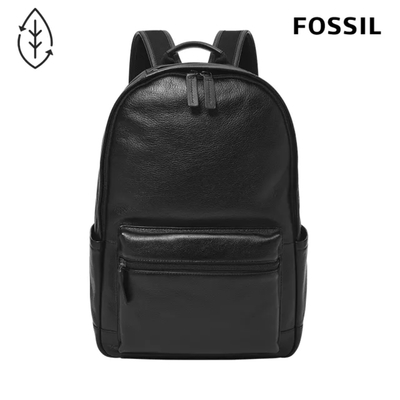 【FOSSIL】Buckner 真皮後背包-黑色 MBG9465001