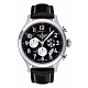 REVUE THOMMEN 梭曼錶 空速系列 三眼計時腕錶 黑面x皮帶/45mm (16062.6537) product thumbnail 1