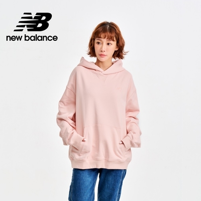 【New Balance】 刺繡NB連帽長袖上衣_女性_粉色_WT41537OUK