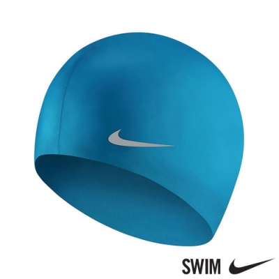 NIKE 矽膠泳帽 運動 機能 泳帽 男女童 藍TESS0106-458