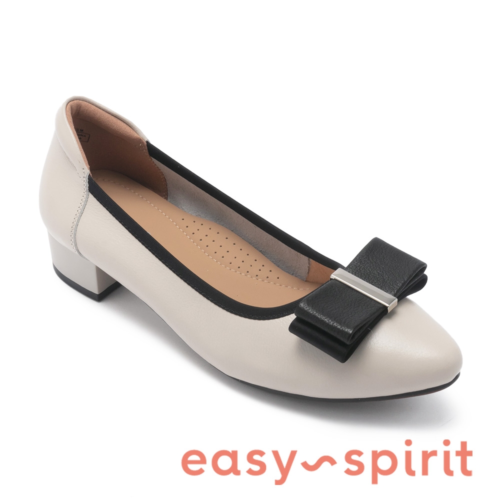 Easy Spirit - PALA 真皮尖頭低跟鞋 -米白色