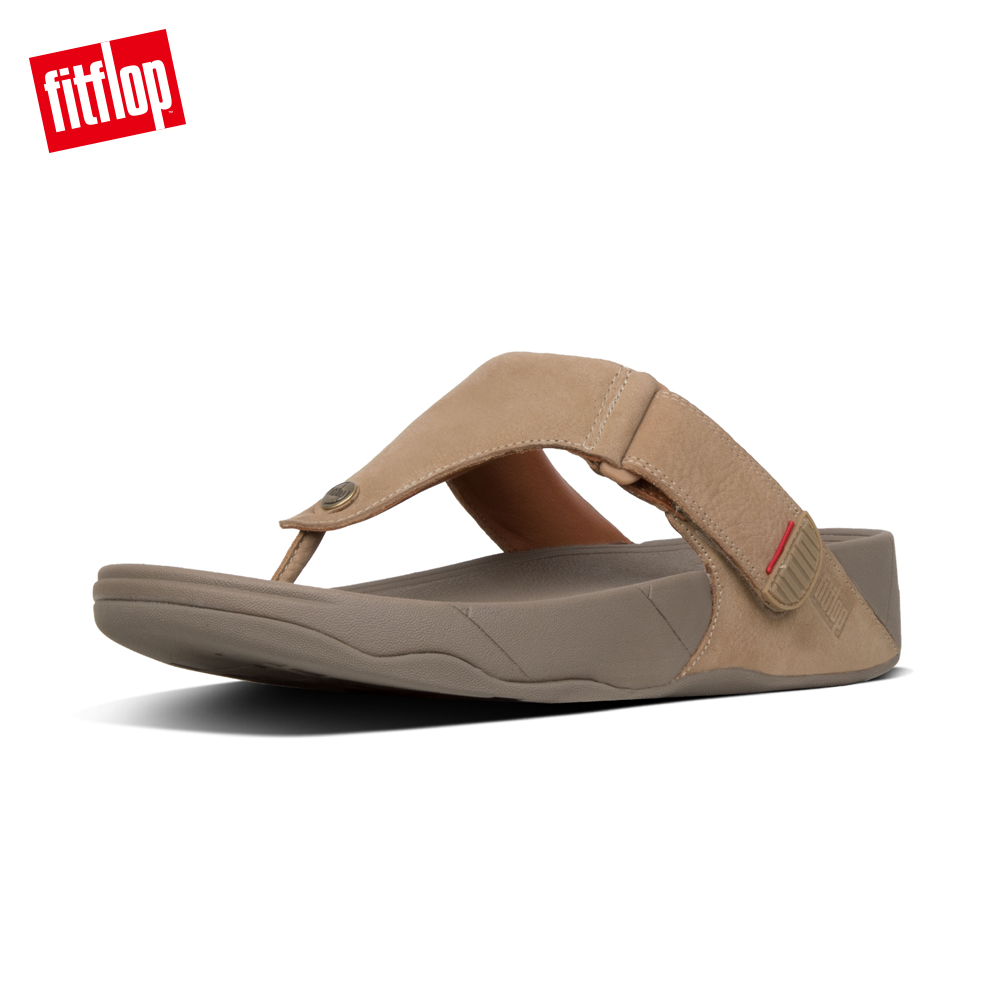 FitFlop TRAKK II LEATHER TOE-THONG-羽毛灰