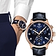 TISSOT 天梭 官方授權 韻馳系列 XL 三眼計時碼錶腕錶-T1166173604200/藍 45mm product thumbnail 1