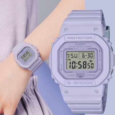 CASIO 卡西歐 G-SHOCK 薰衣草紫方形女錶 送禮首選 GMD-S5600BA-6