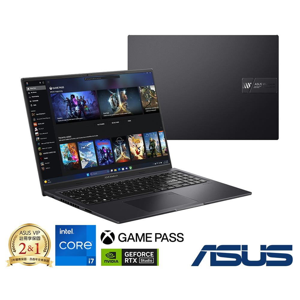 ASUS K3605ZC 16吋筆電 (i7-12700H/RTX3050/16G/512G/搖滾黑/Vivobook 16X)