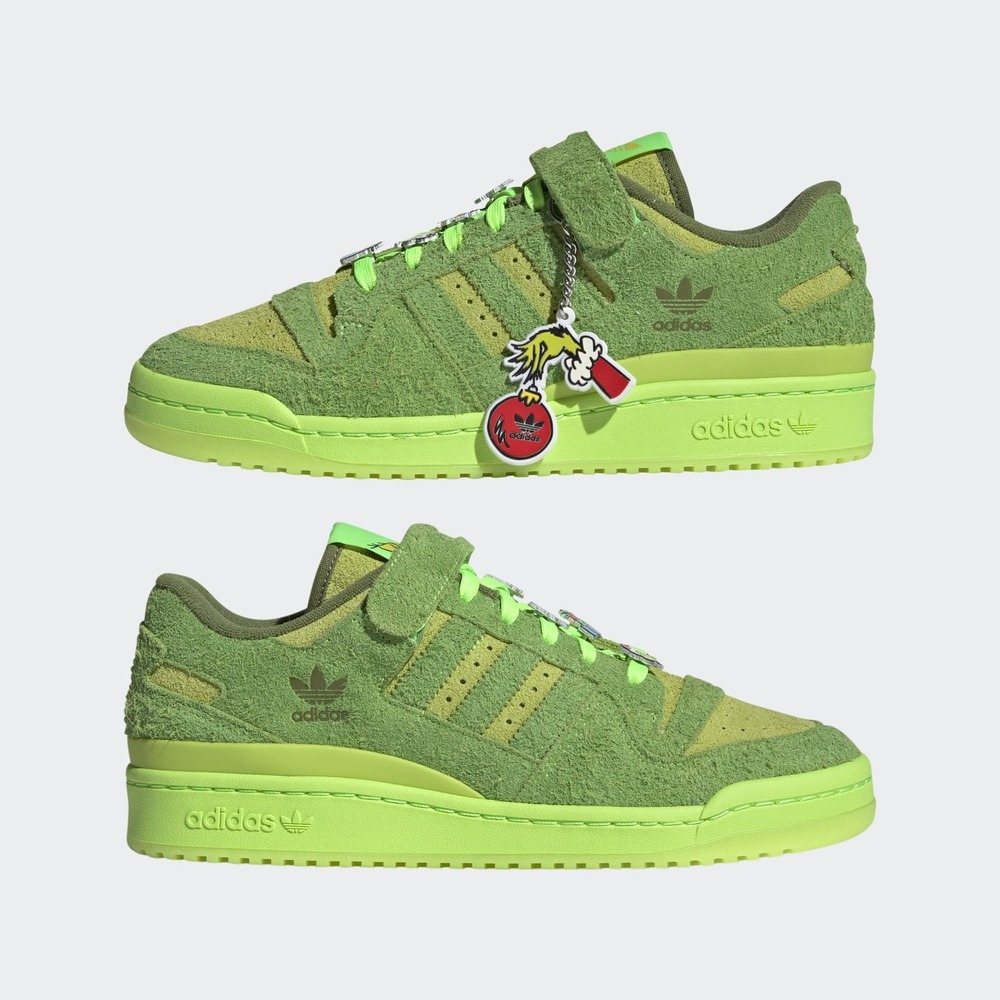 Adidas Forum Low The Grinch OPT1 [HP6772] 男休閒鞋鬼靈精聖誕節麂皮