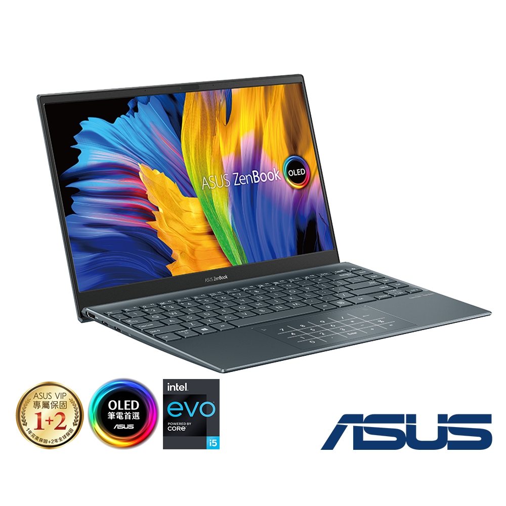 ASUS UX325EA 13.3吋筆電 (i5-1135G7/16G/512G SSD/OLED/EVO/ZenBook 13/Win 11/綠松灰)