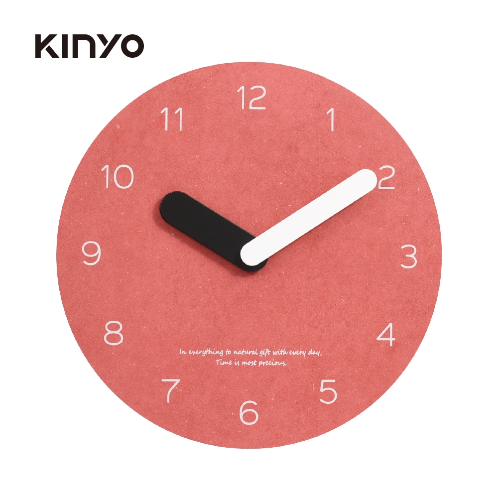 KINYO 10吋無框超薄掛鐘(紅)CL205R
