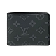 LOUIS VUITTON MULTIPLE 黑LOGO交叉對開短夾 product thumbnail 1