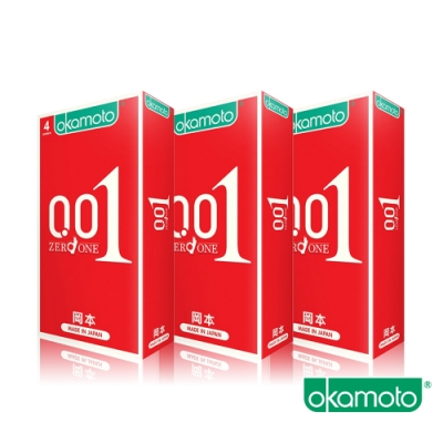 Okamoto 岡本 001至尊勁薄 保險套(4入/盒)-3盒組