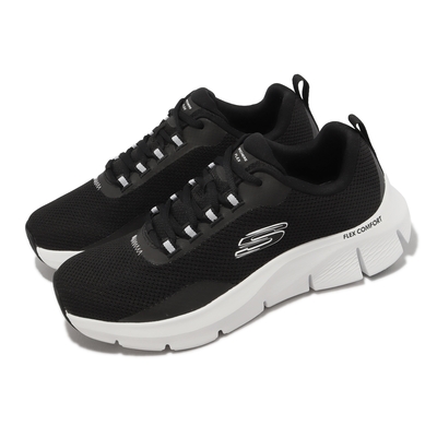 Skechers 休閒鞋 Flex Comfort 男鞋 黑 白 健走鞋 輕量 避震 運動鞋 232686BKW