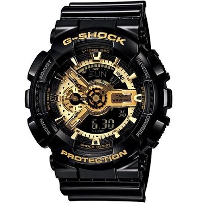 G-SHOCK 變形金剛黑金重型休閒錶(GA-110GB-1A)-黑/51.2mm