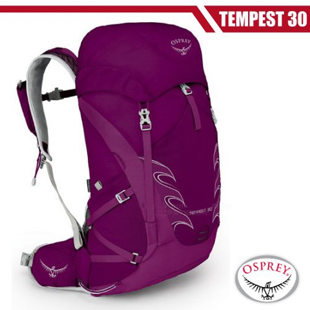 OSPREY 女新款 Tempest 30L(S/M) 輕量透氣健行登山背包_神秘紫 R