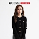 【GUESS】小香風羊毛混紡針織開衫外套-黑 product thumbnail 1