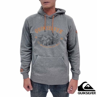 【QUIKSILVER】BIG LOGO SNOW HOODIE 帽T 淺灰