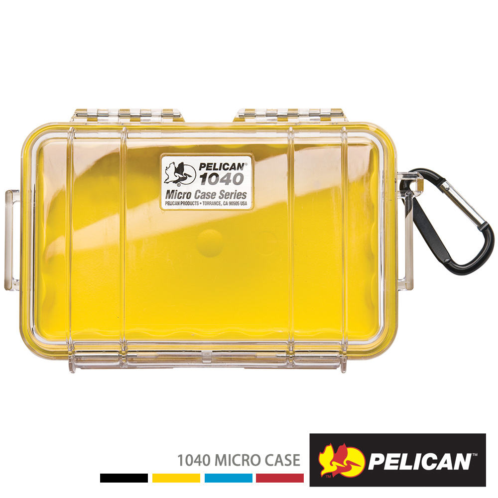 美國 PELICAN 1040 Micro Case 微型防水氣密箱-透明(黃)