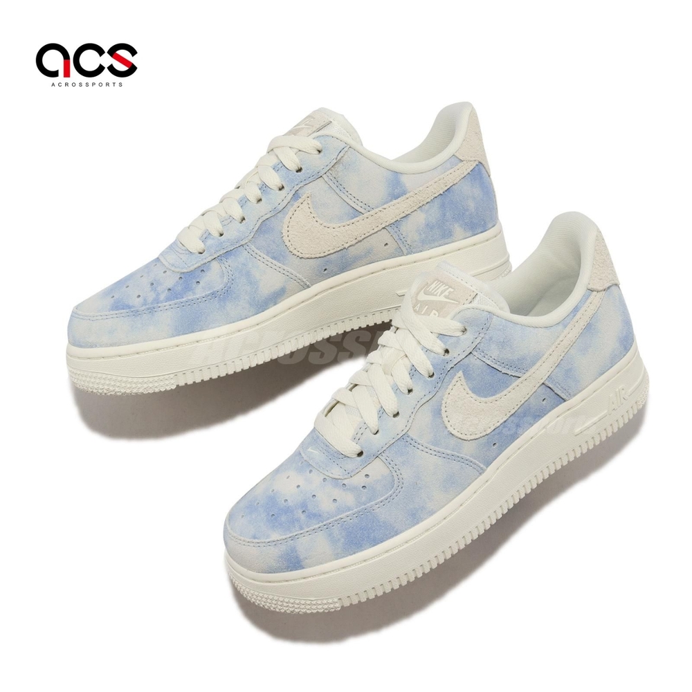 Nike 休閒鞋Wmns Air Force 1 07 SE 女鞋藍白雲AF1 麂皮clouds FD0883