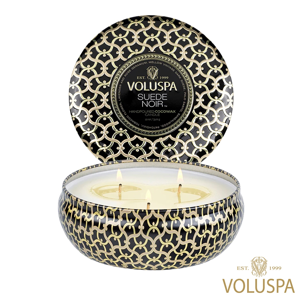 美國 VOLUSPA 木菸草花 Suede Noir 340g 香氛蠟燭