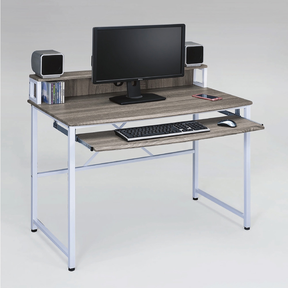 文創集 英爾 時尚3.5尺拉合鍵盤書桌-105x60x76cm免組