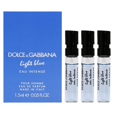 DOLCE & GABBANA D&G 淺藍極致男性淡香精 1.5ml 針管 (3入組)