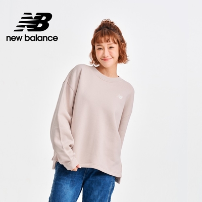 【New Balance】 刷毛保暖前短後長長袖上衣_女性_藕杏色_WT33532MNK