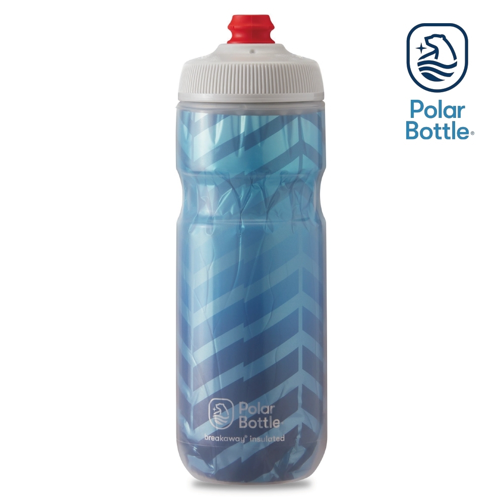 Polar Bottle 20oz 雙層保冷噴射水壺 BOLT 藍-銀