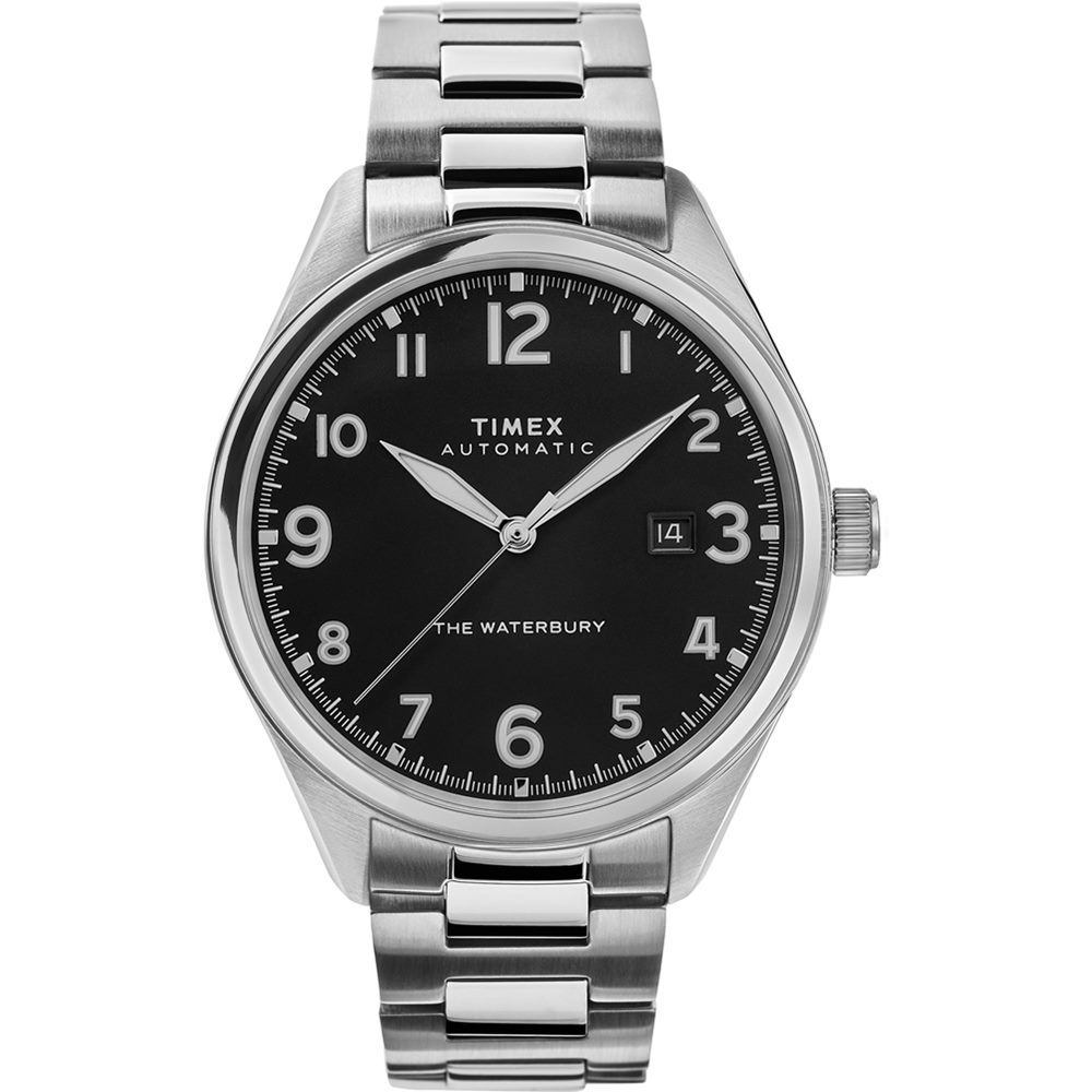 TIMEX 天美時 Waterbury Chrono系列 經典紳士機械錶-黑x銀/42mm