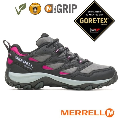 【MERRELL】女 WEST RIM SPORT GORE-TEX 多功能防水透氣登山健行鞋(低筒).登山鞋_ML037306 黑