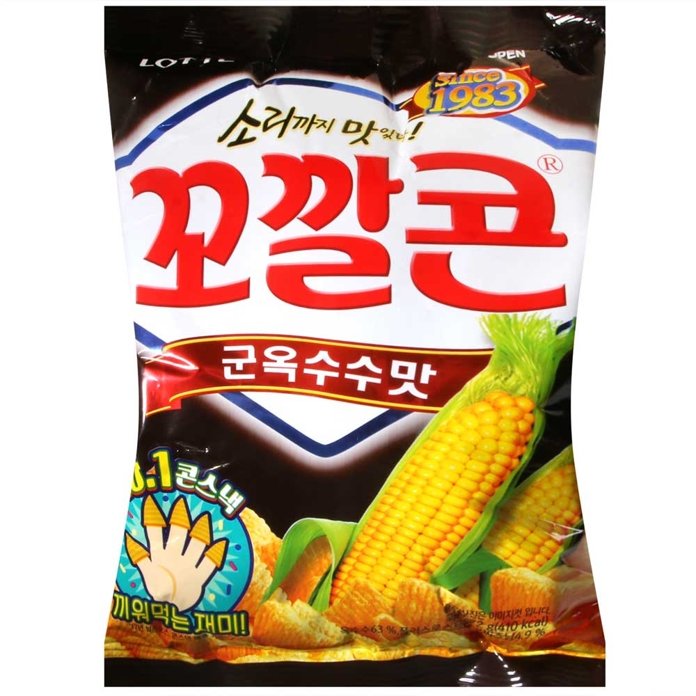 Lotte 樂天玉米脆餅-燒烤味 (72g)