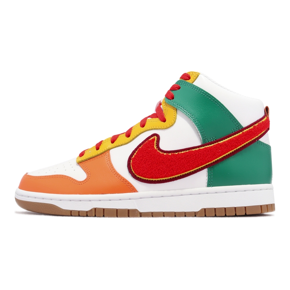 Nike 休閒鞋Dunk HI Retro University 男女鞋橘綠紅711 高筒超商配色