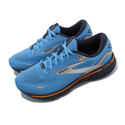 Brooks 慢跑鞋 Ghost 15 GTX 男鞋 藍 橘 防水 魔鬼系列 15代 運動鞋 緩衝 路跑 1103941D480