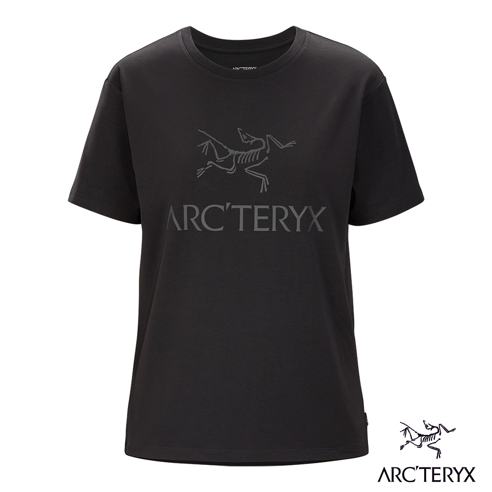 Arcteryx 始祖鳥 始祖鳥戶外 始祖鳥排汗 女 LOGO 登山戶外排汗 短袖休閒Tee 黑