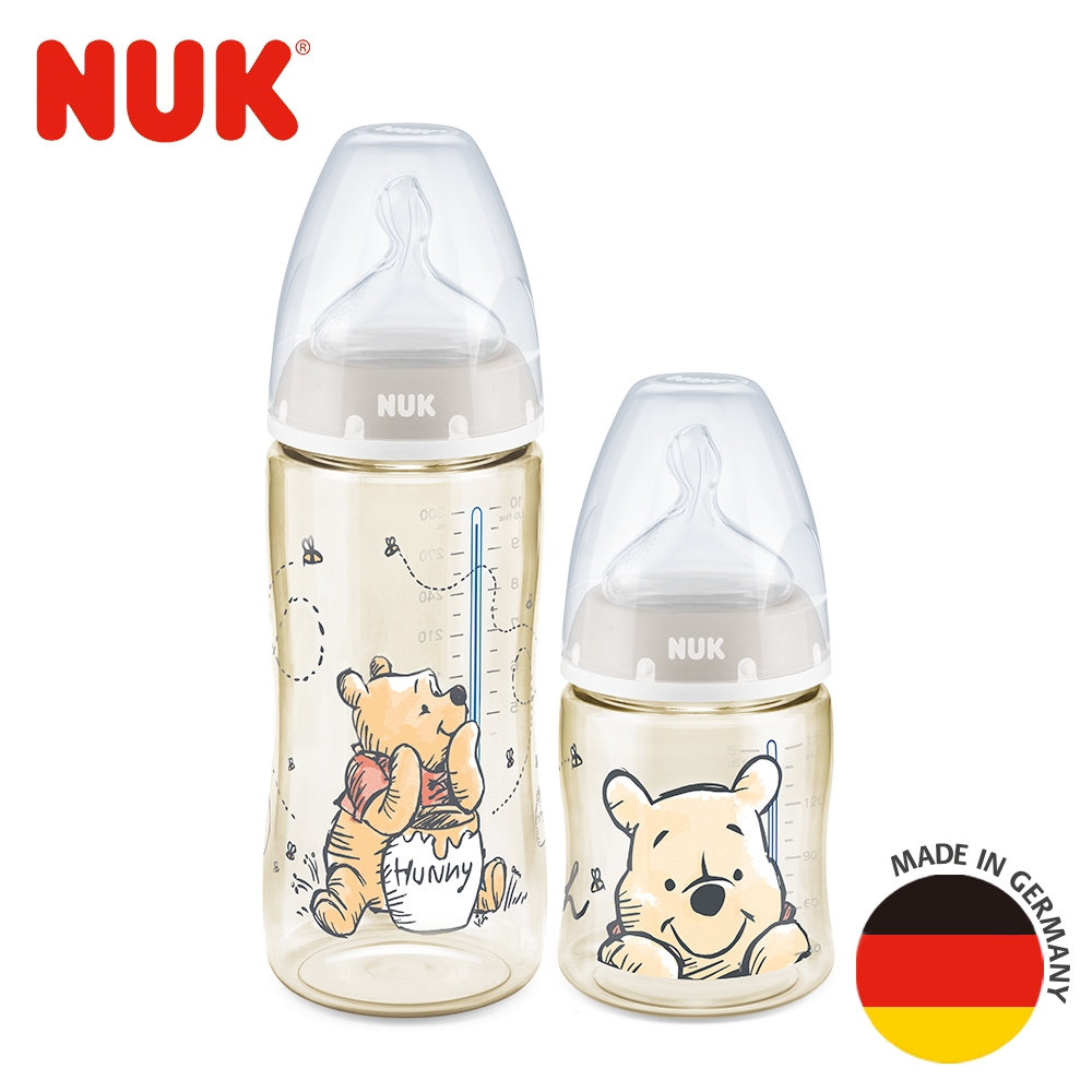 德國NUK-迪士尼寬口徑PPSU感溫奶瓶300ml+150mL