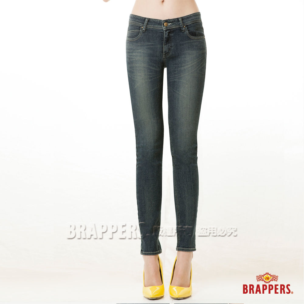 BRAPPERS 女款 新美腳Royal系列-彈性窄管褲-藍