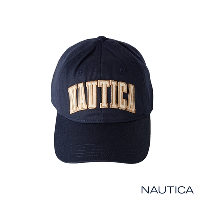 Nautica 立體品牌撞色休閒棒球帽-藍