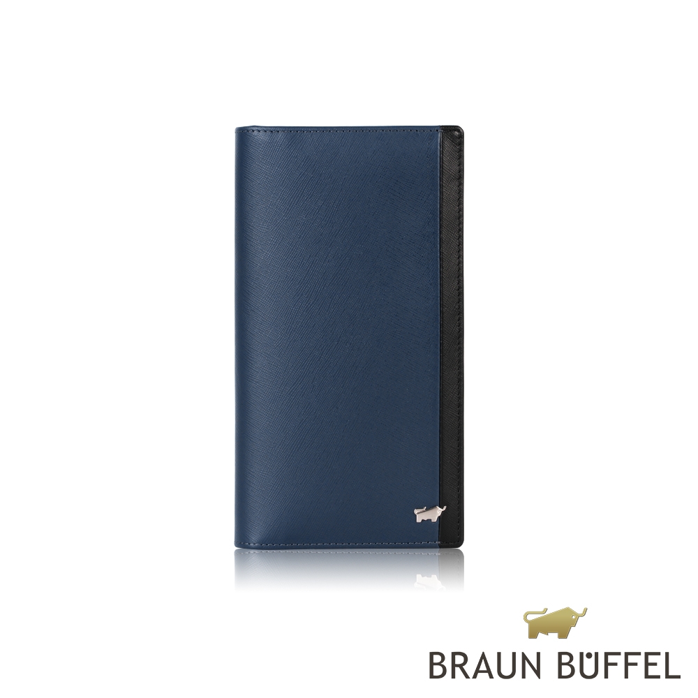 【BRAUN BUFFEL 德國小金牛】台灣總代理 泰德 17卡長夾-海藍色/BF393-631-OC