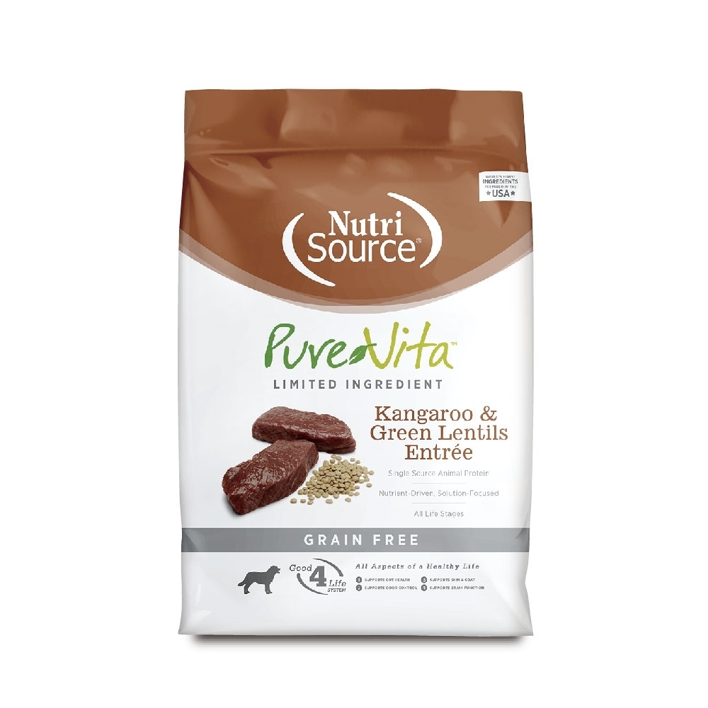 Nutri Source新萃PV天然寵糧極低敏無穀全齡犬-袋鼠肉餐+超級食物 15lb(PV1915GF)(購買第二件贈送寵物零食x1包)