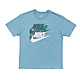 Nike 短袖上衣 NSW Premium Tee 男款 水藍色 四勾 大LOGO 環保材質 短T DV3317-494 product thumbnail 1