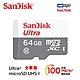 SanDisk 晟碟 (全新版) 64GB Ultra MicroSD C10 UHS-I 記憶卡 (最高讀取100MB/s 原廠7年保固) product thumbnail 2