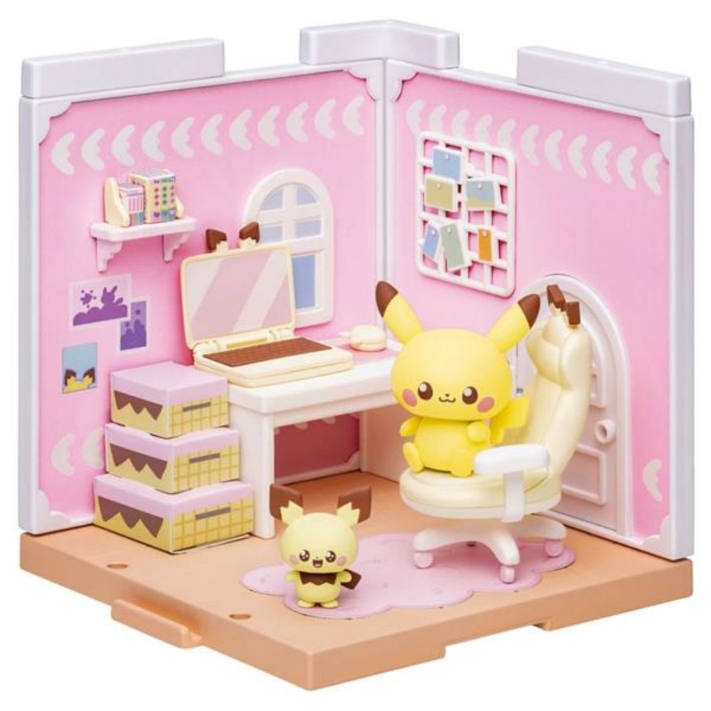 任選 日本寶可夢娃娃屋 收藏房間 (皮丘+皮卡丘) Pokepeace House  PC29908