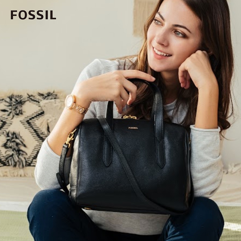 FOSSIL Sydney 輕量真皮波士頓包 (多色可選) | 手提/手拿包 | Yahoo奇摩購物中心