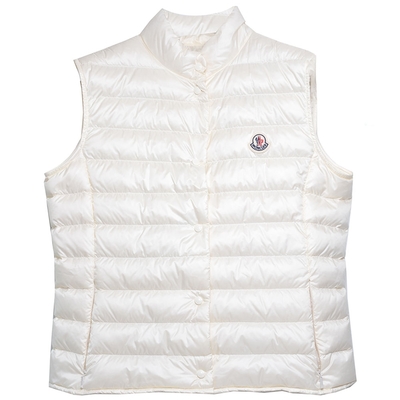 MONCLER LIANE GILET 系列經典羽絨車縫背心(白色)