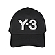 Y-3 LOGO CAP精工刺繡珍珠白字LOGO高級帆布棒球帽(黑) product thumbnail 1